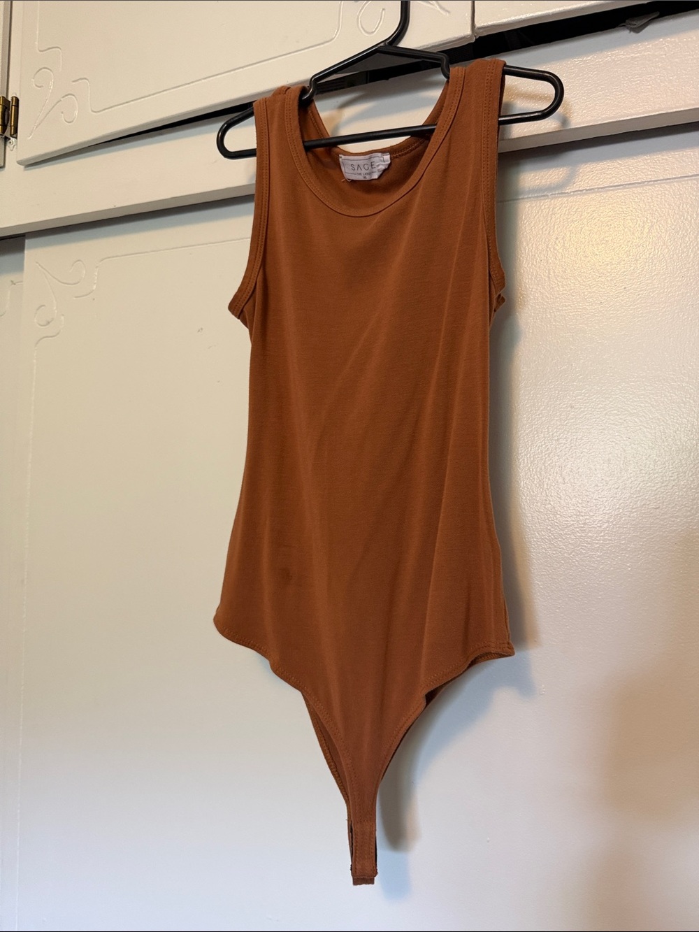 Sage The Label Rust Brown Sleeveless Bodysuit